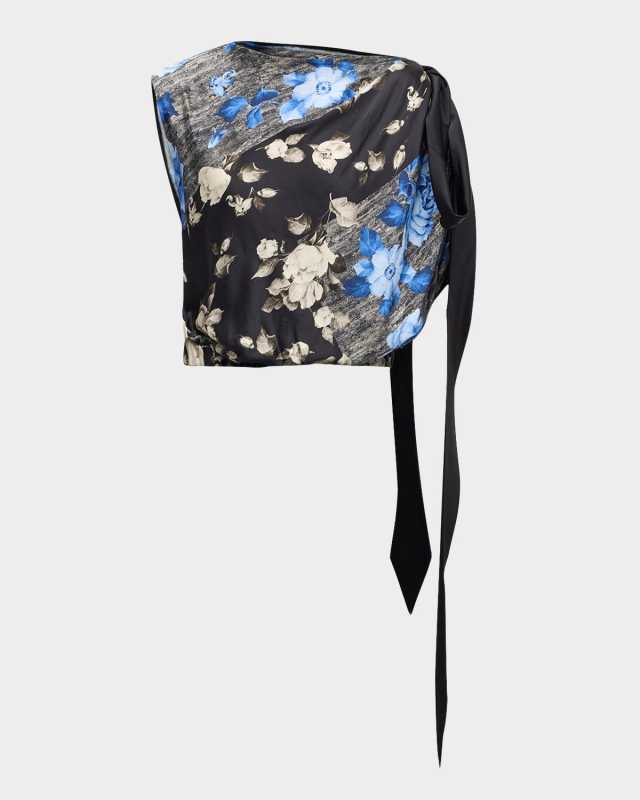 Draped Bow-Detail Top